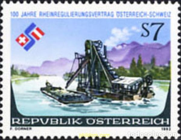 Briefmarken: 121125 MNH AUSTRIA 1992 CENTENARIO DE LA REGULACION INTERNACIONAL DEL CURSO DEL RIN