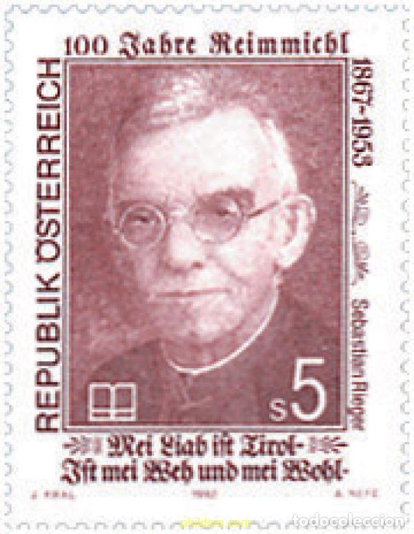 Briefmarken: 121129 MNH AUSTRIA 1992 125 ANIVERSARIO DEL NACIMIENTO DE SEBASTIAN RIEGER