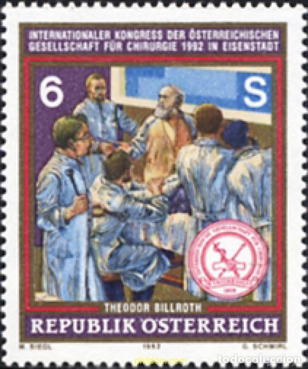 Sellos: 121130 MNH AUSTRIA 1992 38 CONGRESO INTERNACIONAL DE LA SOCIEDAD AUSTRIACA DE CIRUGIA