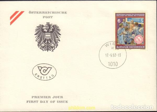 Sellos: 438679 MNH AUSTRIA 1992 38 CONGRESO INTERNACIONAL DE LA SOCIEDAD AUSTRIACA DE CIRUGIA