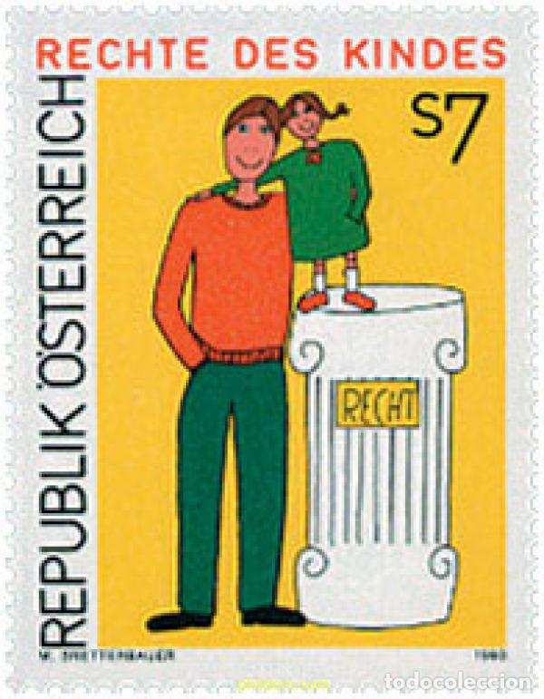 Timbres: 121156 MNH AUSTRIA 1993 DERECHOS DEL NI&Ntilde;O