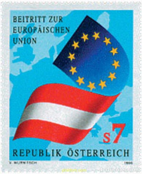 Sellos: 121219 MNH AUSTRIA 1995 ADHESION A LA UNION EUROPEA