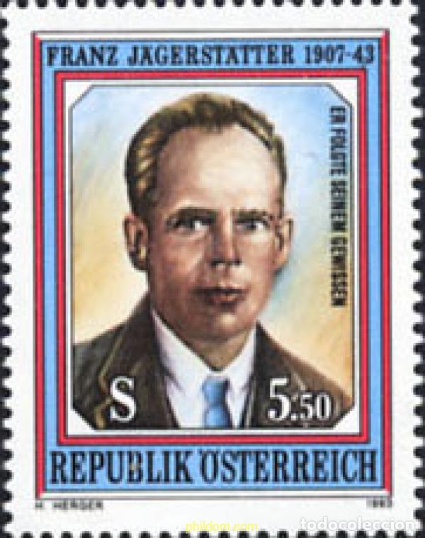 Sellos: 121170 MNH AUSTRIA 1993 50 ANIVERSARIO DE LA MUERTE DE FRANZ J&Auml;GERST&Auml;TTER