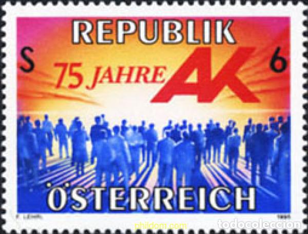Sellos: 121223 MNH AUSTRIA 1995 75 ANIVERSARIO DE LAS CAMARAS DE TRABAJO