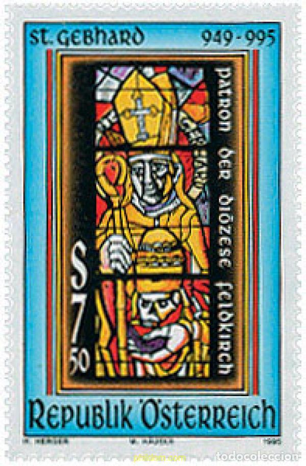 Sellos: 121231 MNH AUSTRIA 1995 MILENARIO DE LA MUERTE DE SAN GEBHARD