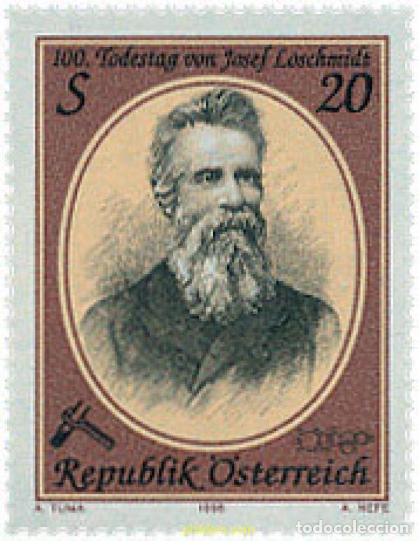 Sellos: 121233 MNH AUSTRIA 1995 CENTENARIO DE LA MUERTE DE JOSEF LOSCHMIDT