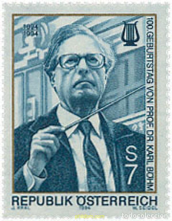 Sellos: 121204 MNH AUSTRIA 1994 CENTENARIO DEL NACIMIENTO DE KARL B&Ouml;HM