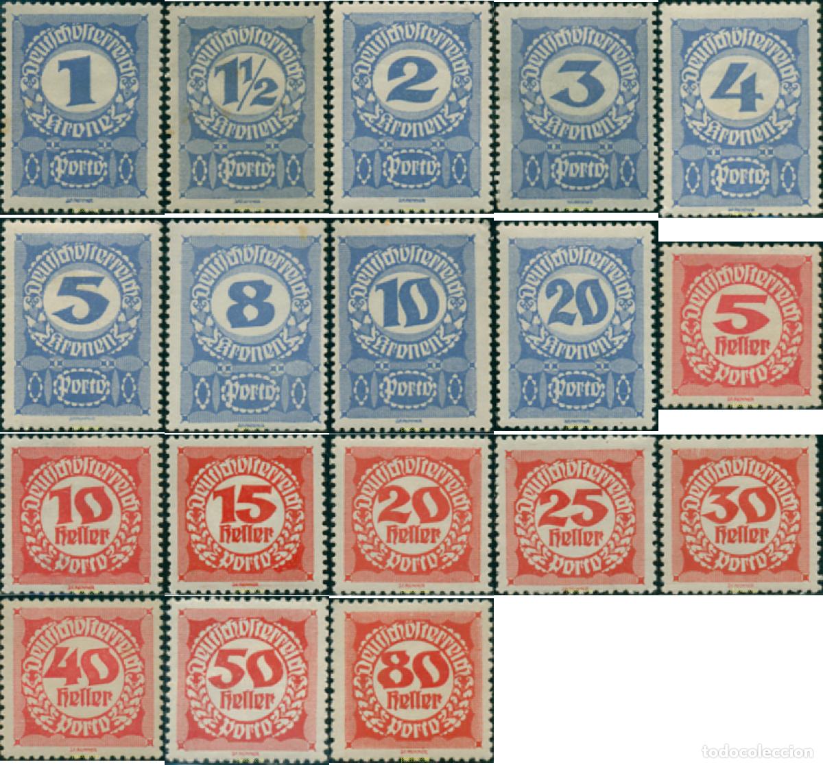 Sellos: 287858 HINGED AUSTRIA 1920 CIFRAS