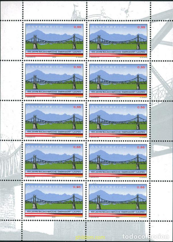Sellos: 127475 MNH AUSTRIA 2003 CENTENARIO DEL PUENTE SALZACH