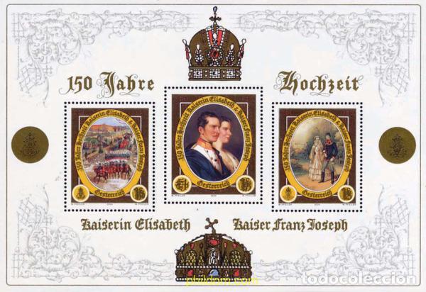Selos: 141878 MNH AUSTRIA 2004 150 ANIVERSARIO DE LA BODA DE LA EMPERATRIZ ELISABETH Y EL EMPERADOR FRAN&Ccedil;