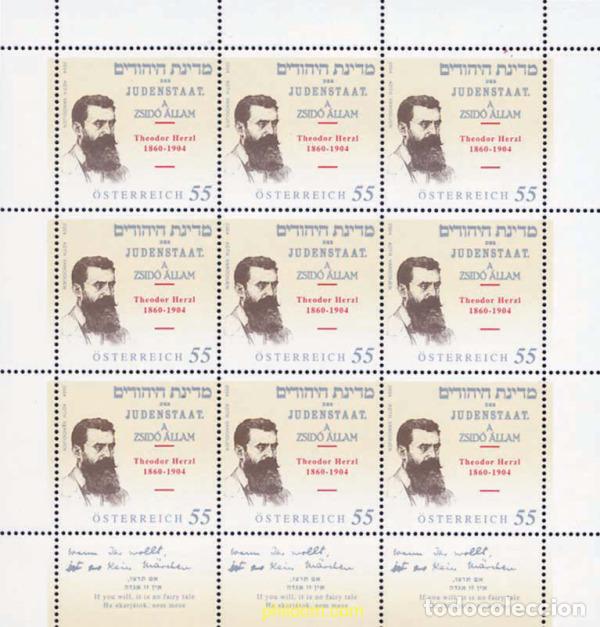 Selos: 141896 MNH AUSTRIA 2004 CENTENARIO DE LA MUERTE DE THEODOR HERZL
