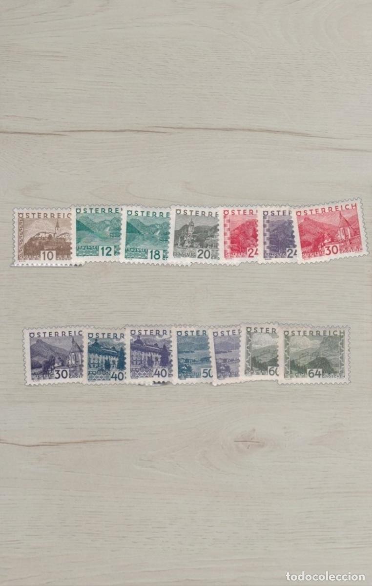 Sellos: Austria 1945-1947 Post-WWII Landscapes & Views Groschen Selection 14v Mint