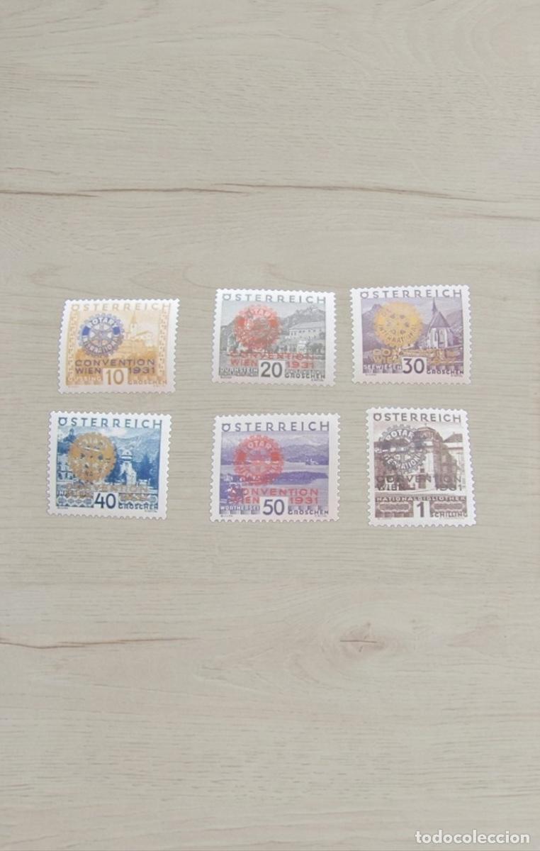 Sellos: Austria 1931 Rotary International Convention Wien Complete Overprint Set 6v Rare Mint