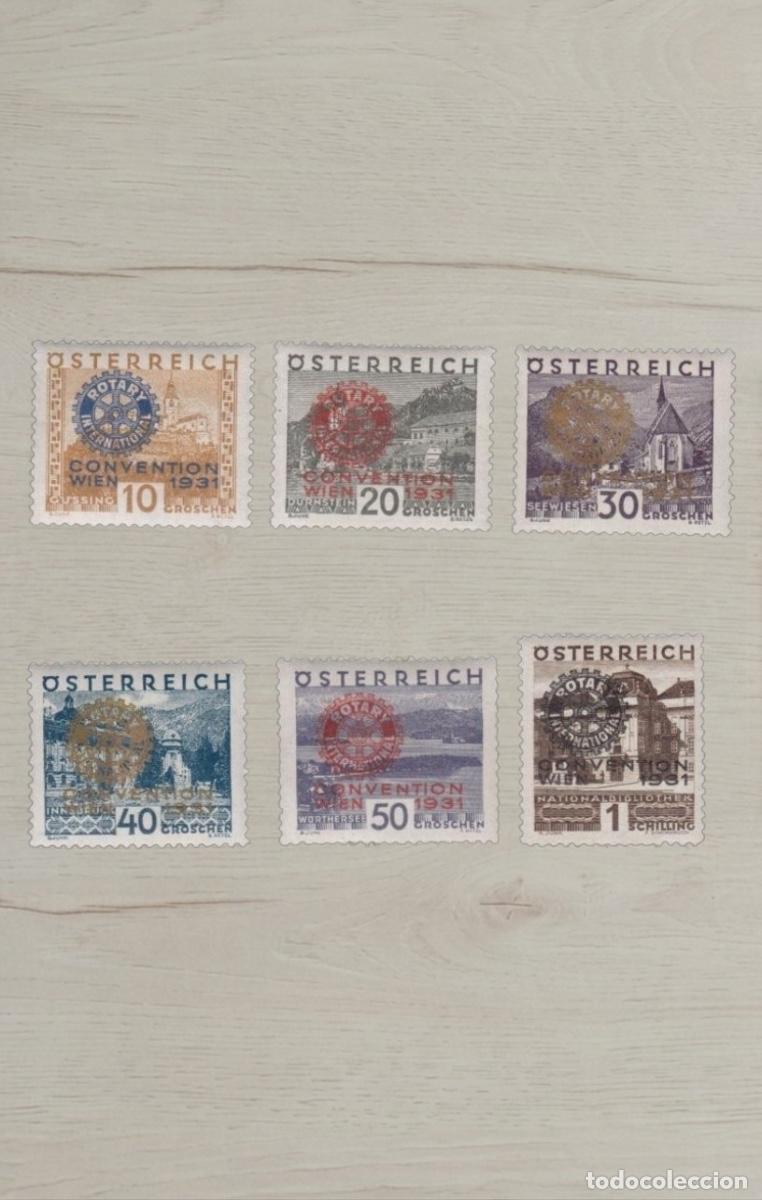 Sellos: Austria 1931 Rotary International Convention Vienna Complete Stamp Set 6v MNH