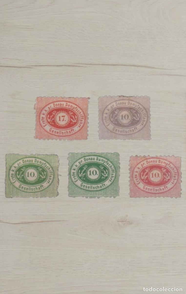 Sellos: Austria DDSG Danube Steam Navigation Co 1866 Classic Specialized Stamp Lot Mint
