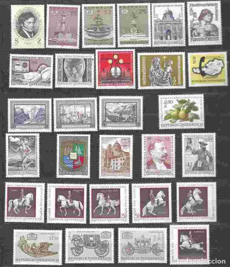 Sellos: SELLOS** AUSTRIA 1972, A&Ntilde;O COMPLETO , YT 1210 AL 1238