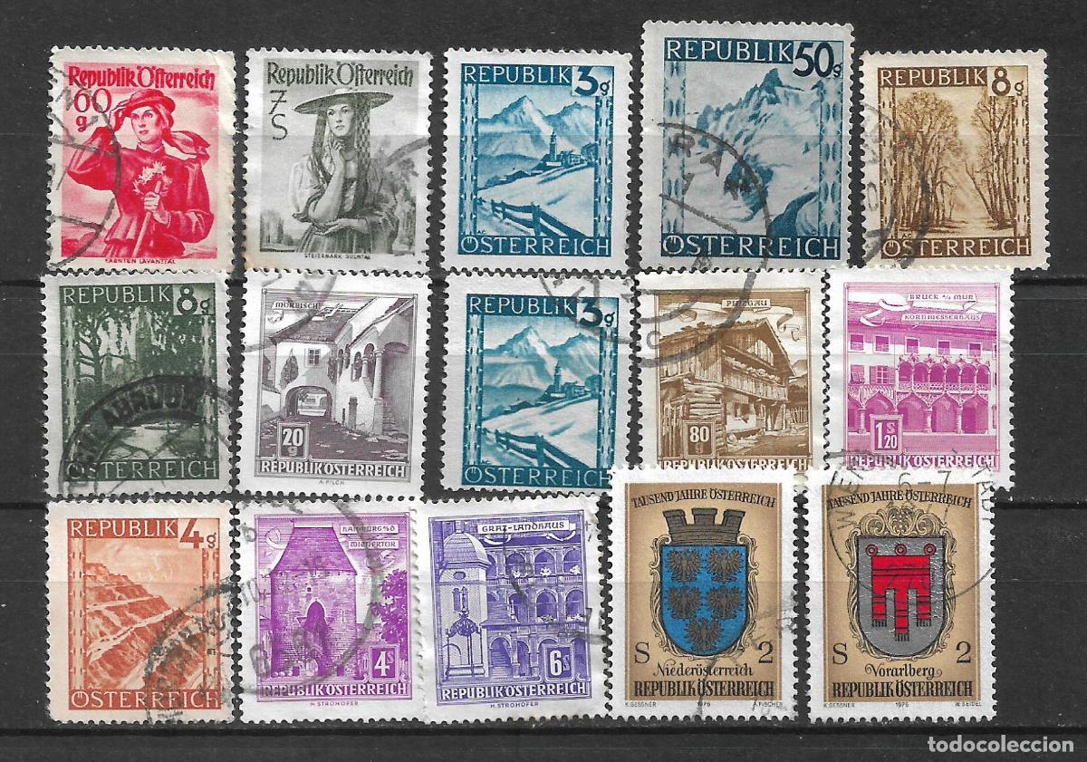 Sellos: austria lote 15 sellos usados - 8/25