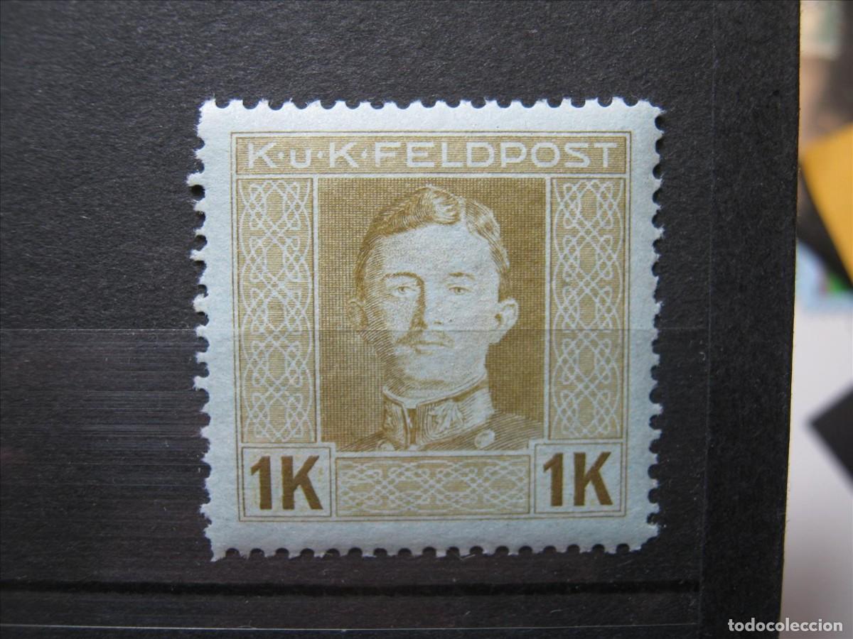 Sellos: AUSTRIA 1918 FELDPOST CORREO DE CAMPA&Ntilde;A NO EMITIDO MNH** LUJO.