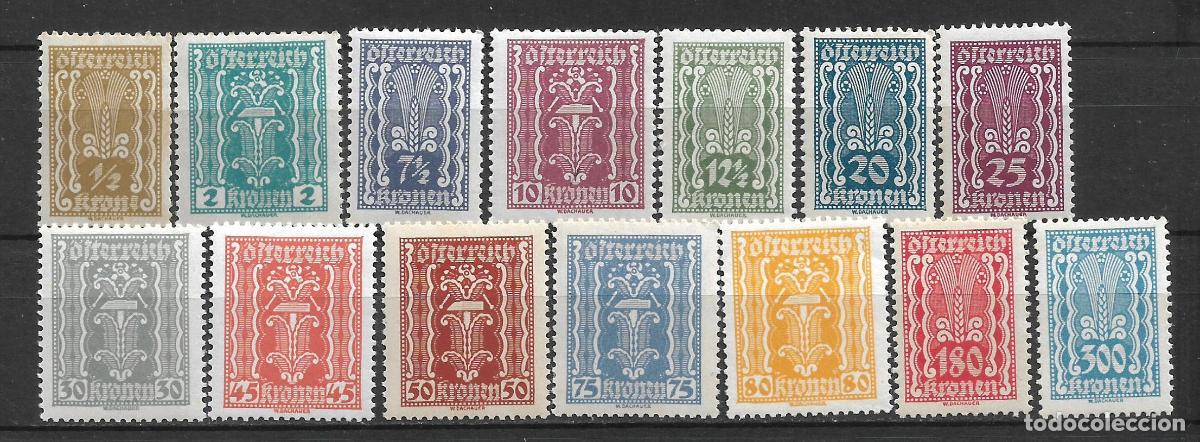 Sellos: austria 1922 lote 14 sellos **/* - 6/14