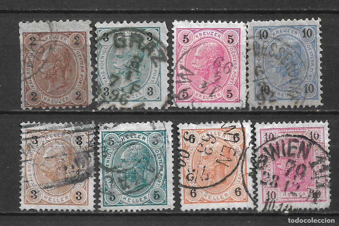 Sellos: austria 1890-99 lote 8 sellos usado - 6/7