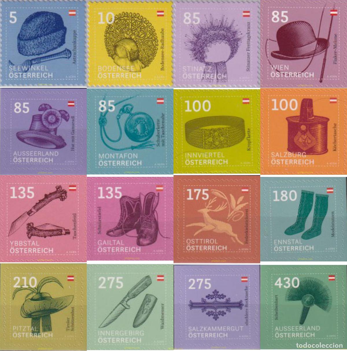 Sellos: 686804 MNH AUSTRIA 2020 COSTUMBRES TRADICIONALES DE LAS REGIONES AUSTRIACAS