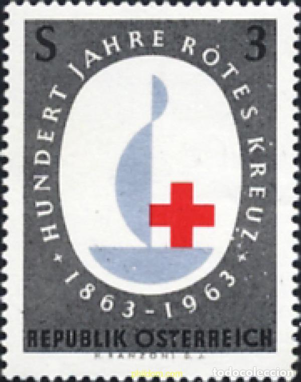 Sellos: 119713 MNH AUSTRIA 1963 CENTENARIO DE LA CRUZ ROJA INTERNACIONAL
