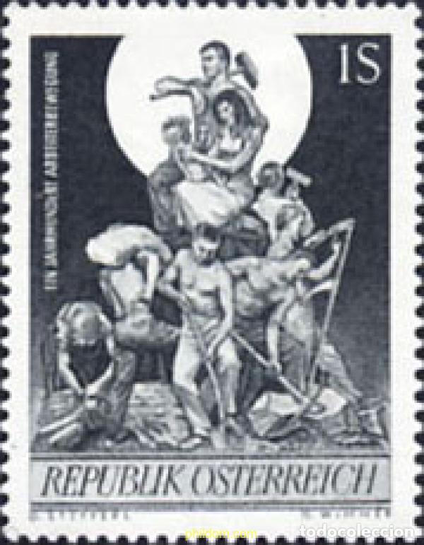 Sellos: 119723 MNH AUSTRIA 1964 CENTENARIO DEL MOVIMIENTO OBRERO