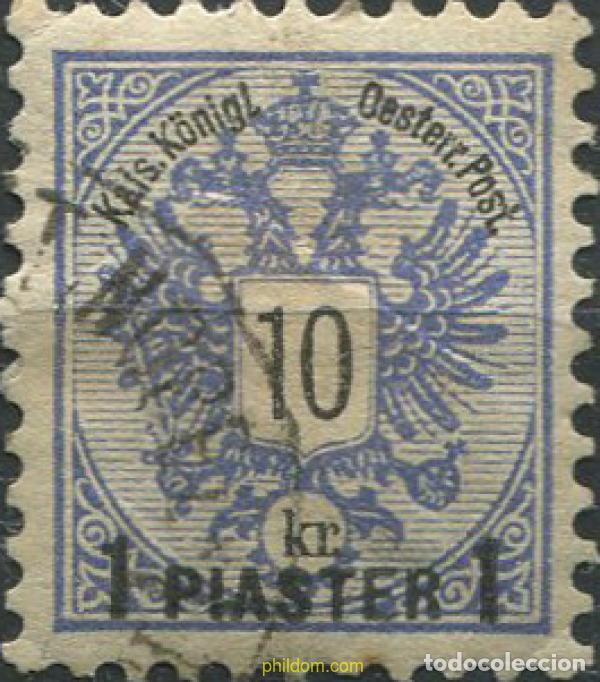 Sellos: 667346 USED LEVANTE AUSTRIACO 1888 SELLOS DE AUSTRIA DEL 1883 SOBRECARGADOS