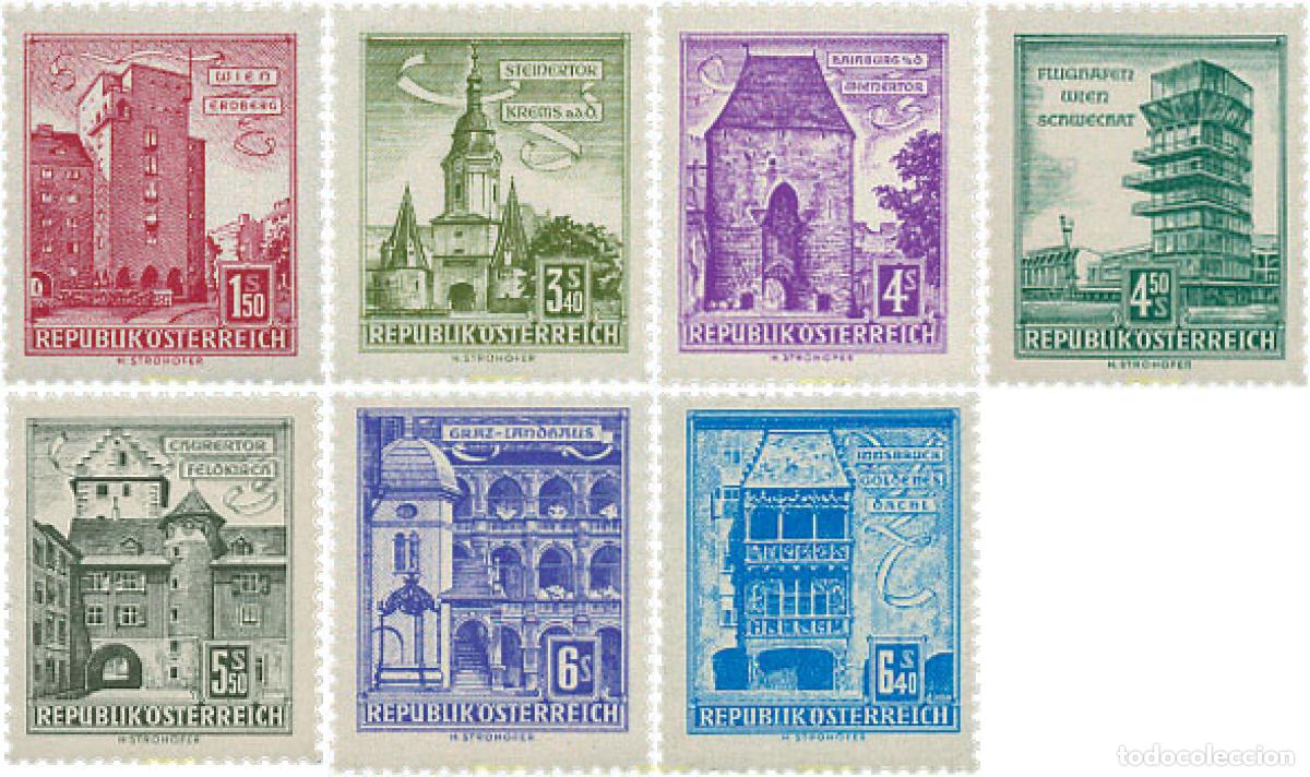 Sellos: 791686 MNH AUSTRIA 1958 MONUMENTOS Y EDIFICIOS - Foto 1