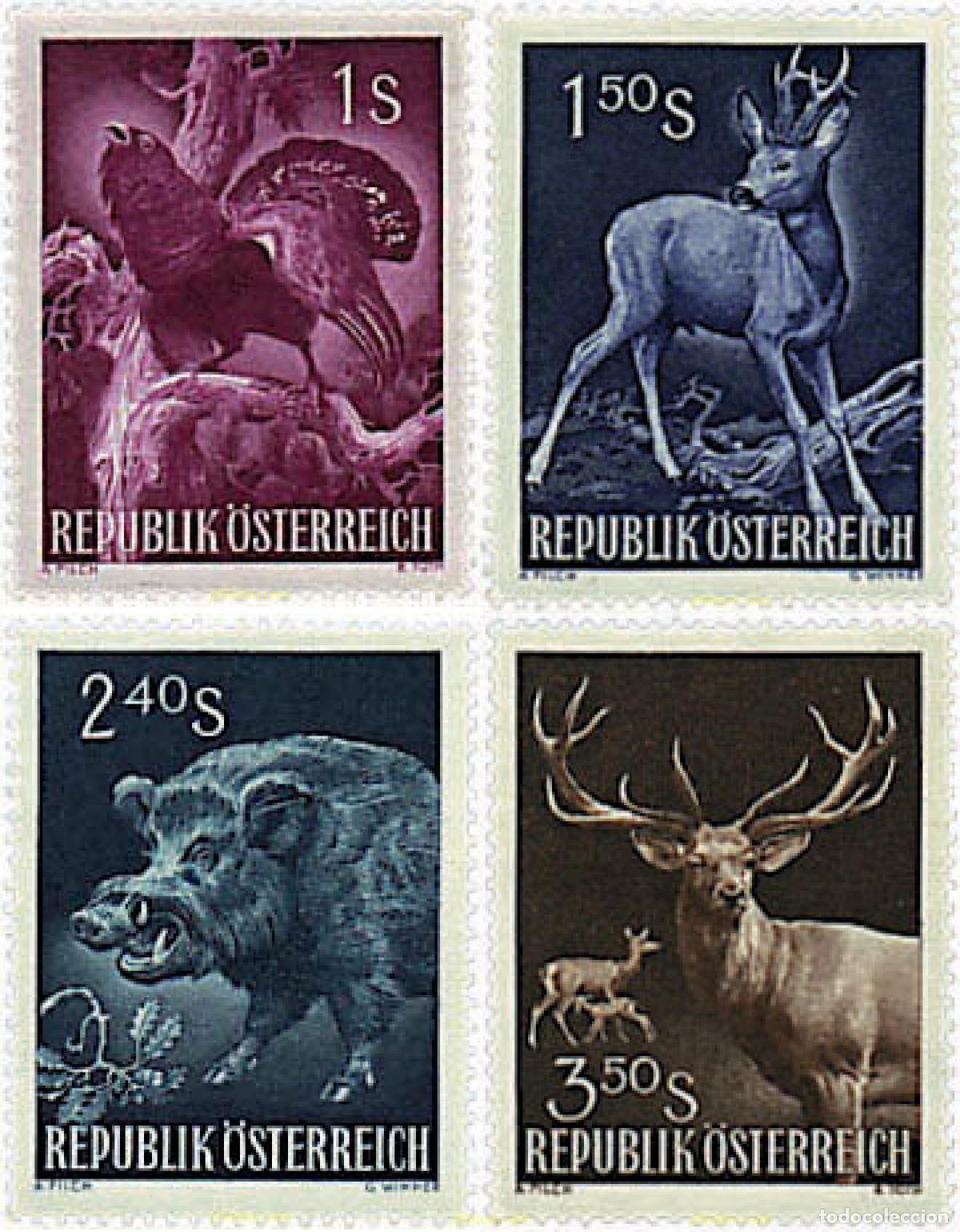 Sellos: 68617 MNH AUSTRIA 1959 EXPOSICION INTERNACIONAL DE CAZA