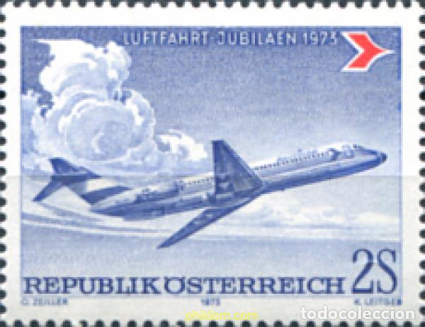 Sellos: 119944 MNH AUSTRIA 1973 JUBILEO DE LA AVIACION CIVIL