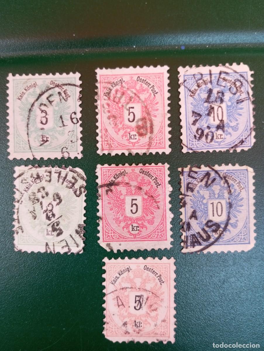 Sellos: AUSTRIA 1883, ESCUDO DE ARMAS, YT 41/3