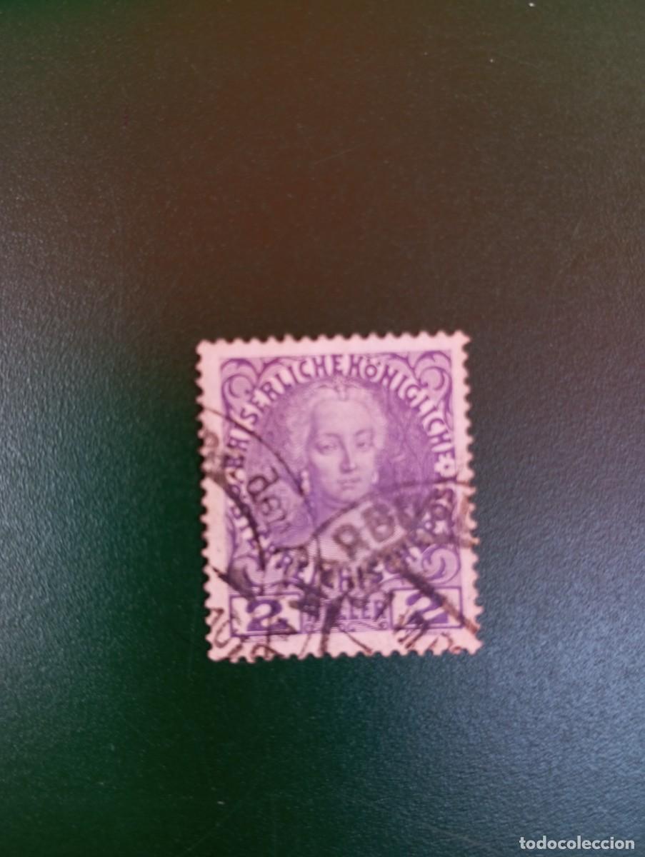 Sellos: AUSTRIA 1908, MAR&Iacute;A TERESA DE AUSTRIA, YT 102
