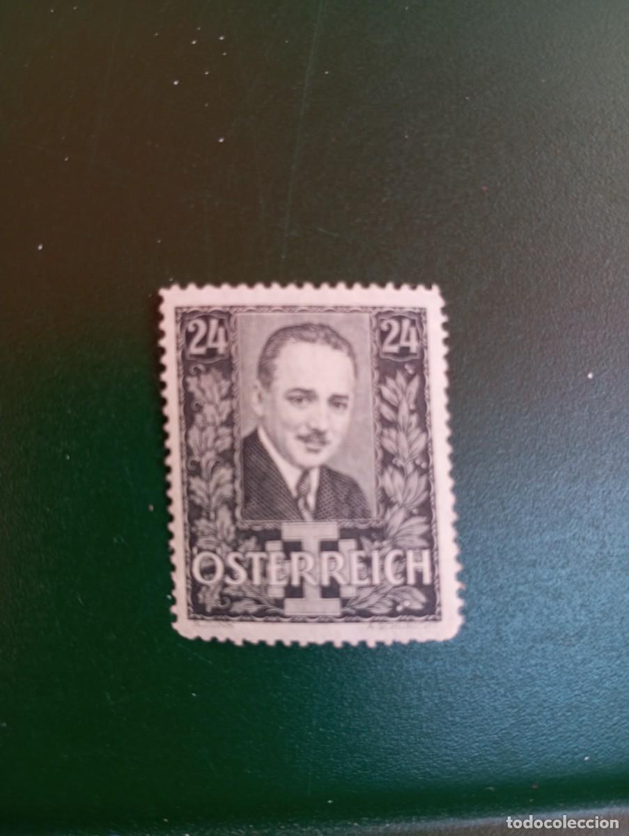 Sellos: AUSTRIA 1934, CANCILLER DOLLFUSS, YT 459