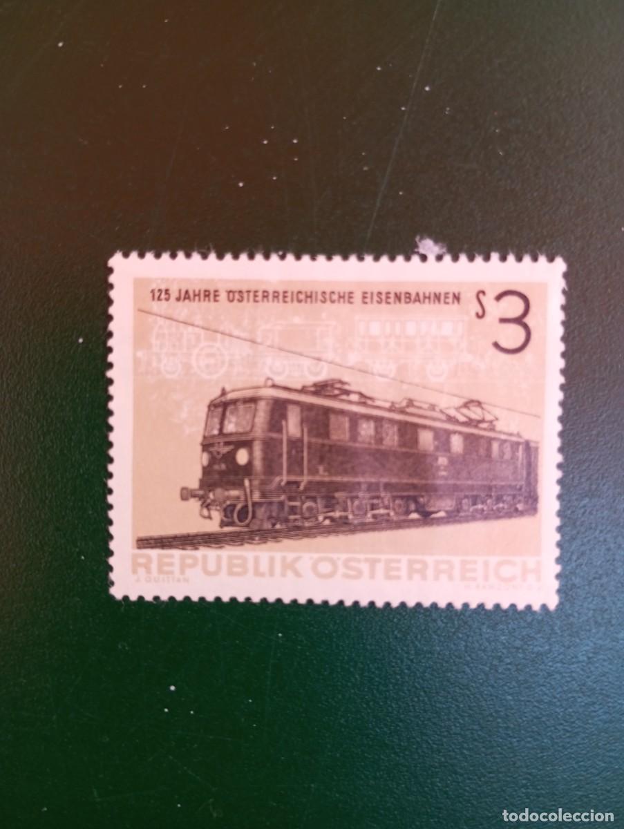 Sellos: AUSTRIA 1962, TRENES, 125 ANIVERSARIO DEL FERROCARRIL, YT 964