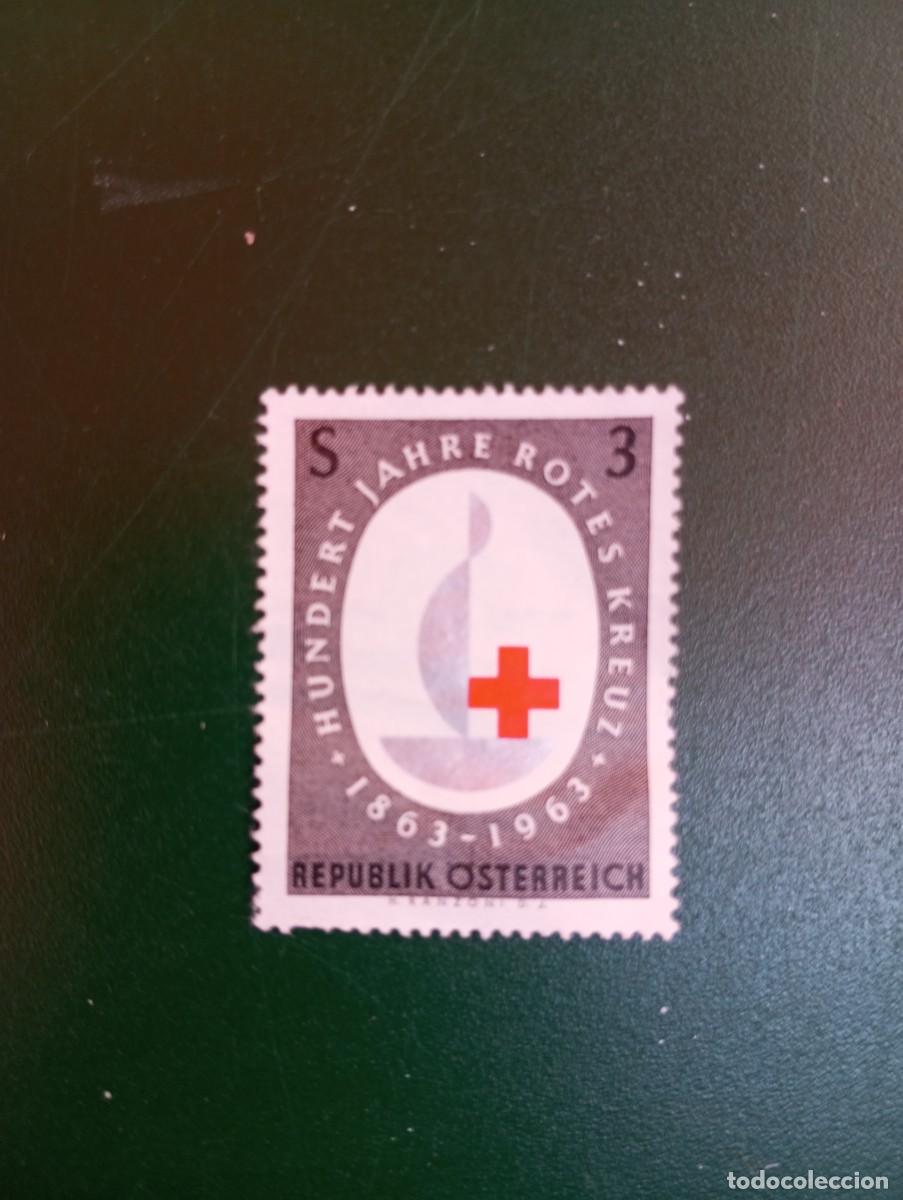 Sellos: AUSTRIA 1963, CRUZ ROJA, YT 973