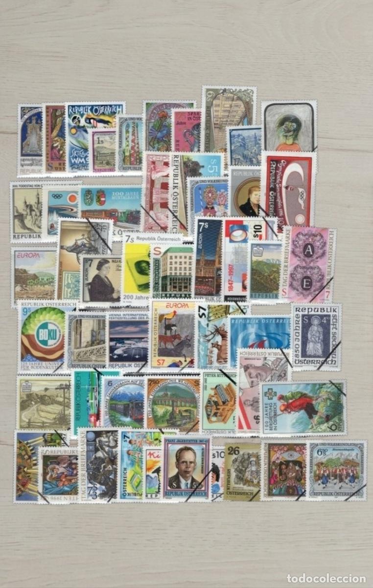 Sellos: Gran Lote de 46 Sellos de Austria - &Eacute;poca Moderna (A&ntilde;os 70/80/90) - Grandes Tem&aacute;ticas - Nuevos