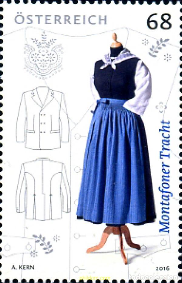 Sellos: 359656 MNH AUSTRIA 2016 TRAJES TIPICO DE MONTAFON