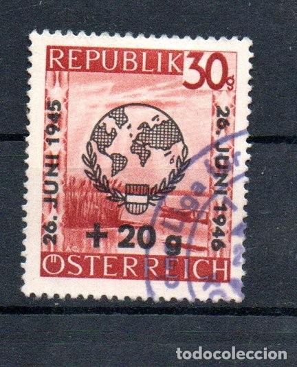 Sellos: AUSTRIA. 1946. YT 633. uni&oacute;n de las naciones aliadas