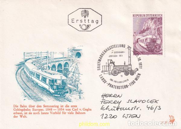 Sellos: 766172 USED AUSTRIA 1971 ANIVERSARIO DEL FERROCARRIL