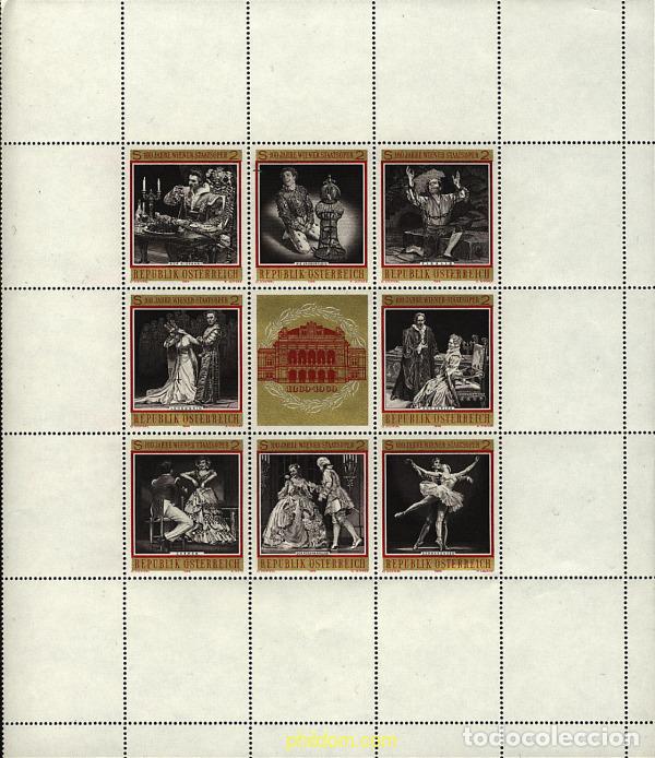 Sellos: 203516 MNH AUSTRIA 1969 CENTENARIO DE LA OPERA DE VIENA - Foto 1