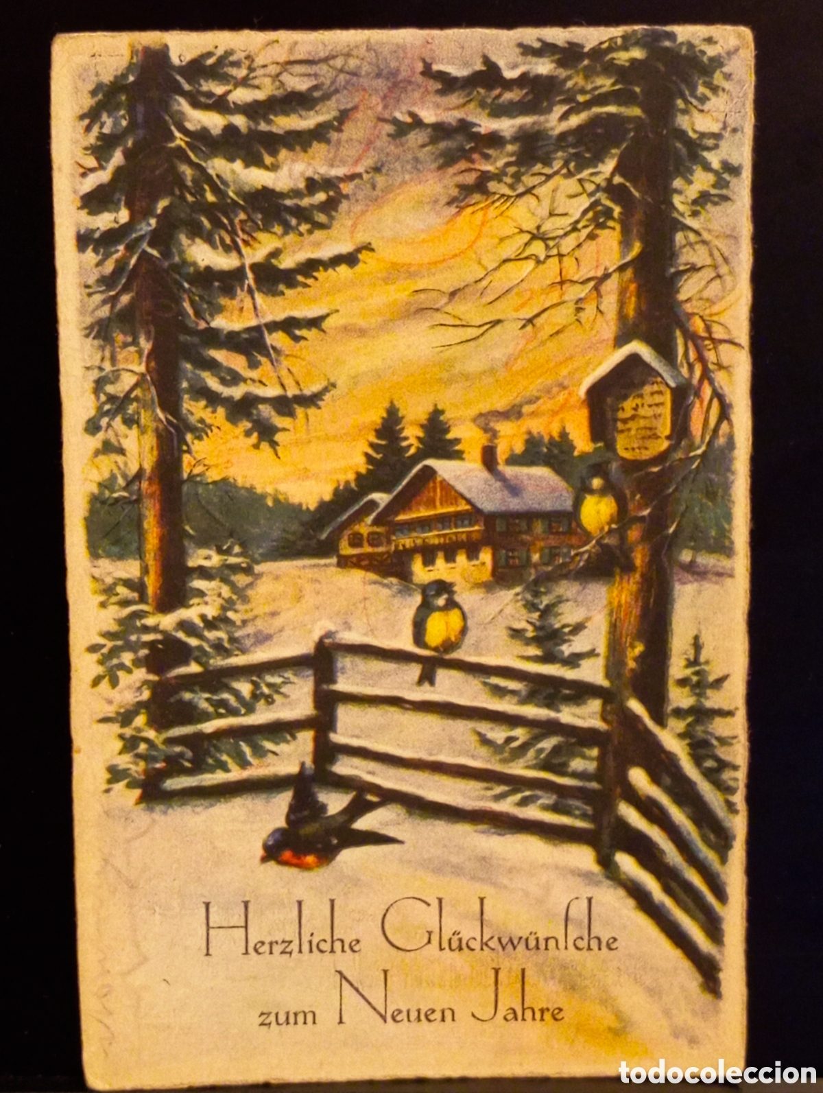 Sellos: Postal de A&ntilde;o Nuevo &rdquo;Herzliche Gl&uuml;ckw&uuml;nsche zum Neuen Jahre&rdquo;, Austria, 1933