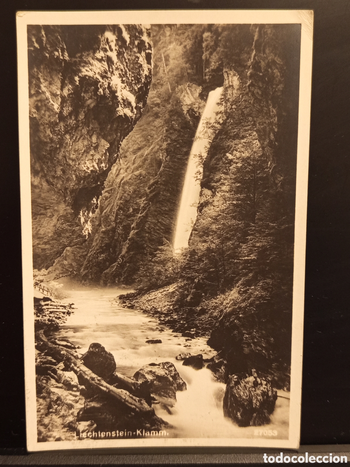 Sellos: Postal Antigua Austria 1928 Liechtensteinklamm Desfiladero Cascada - Usada
