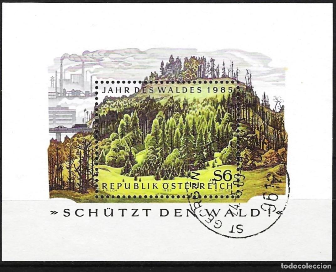 Sellos: Austria 1985 - Mi BL 7 - YT BF 12 - A&ntilde;o del Bosque
