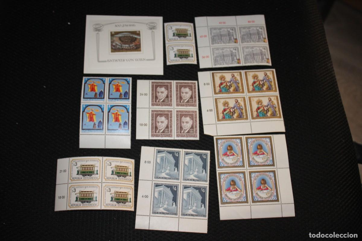 Sellos: LOTE 7 BLOQUE 4 SELLOS** + HB - AUSTRIA 1983 - VER FOTOS