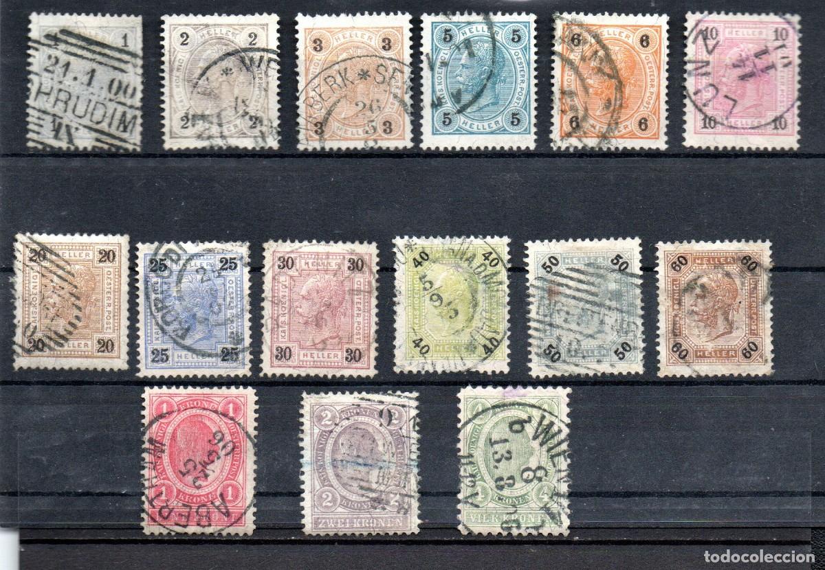 Sellos: AUSTRIA. 1899-1902. YT 65/79