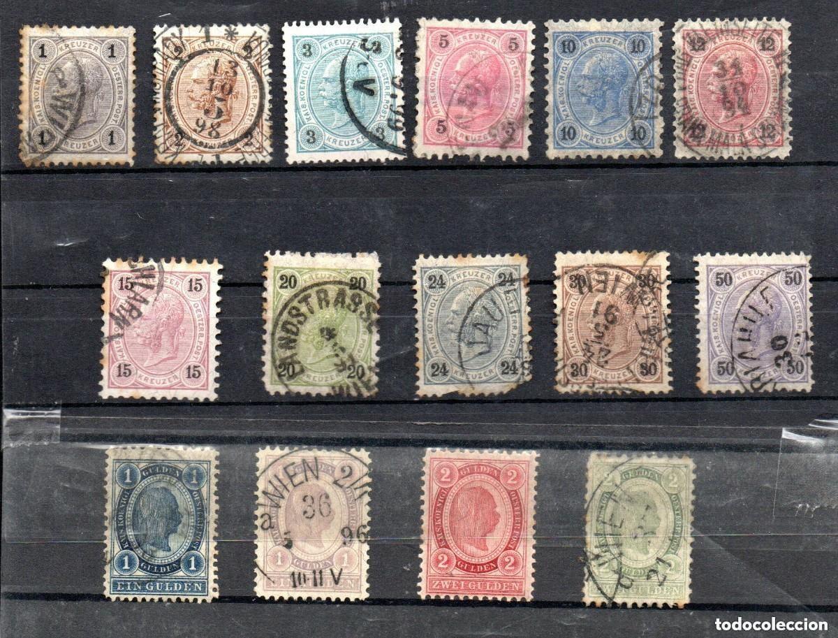 Sellos: AUSTRIA. 1890-1896. YT 46/60