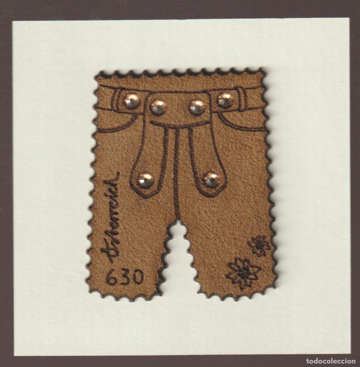 Sellos: Austria 2015 - Lederhose special stamp with Swarovski crystal mnh**