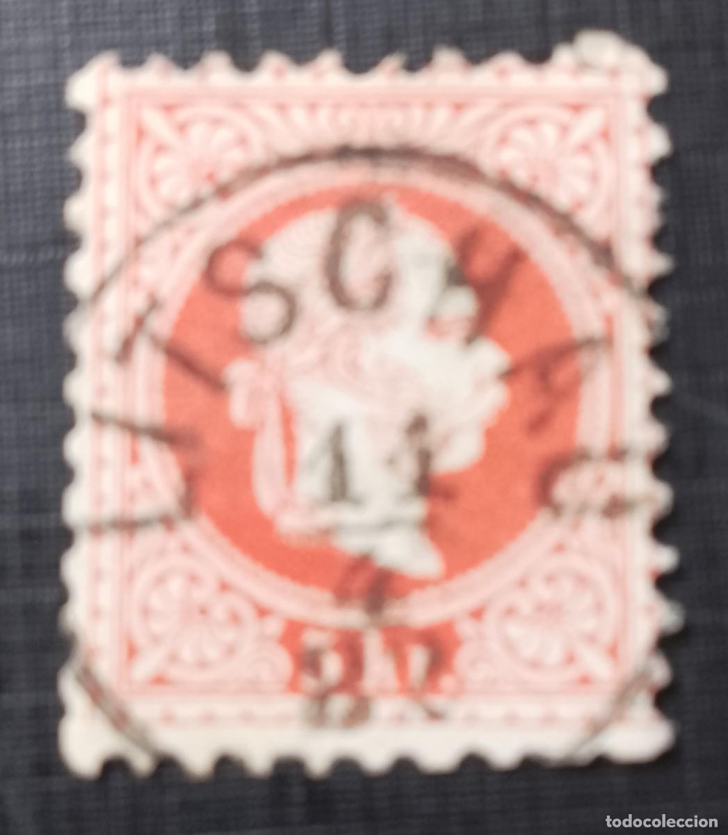 Sellos: V/F 5 KR. KREUZER - EMPERADOR FRANCISCO JOSE I, 1830.1916 - MATASELLO: 11.4.82 LITSCHAU