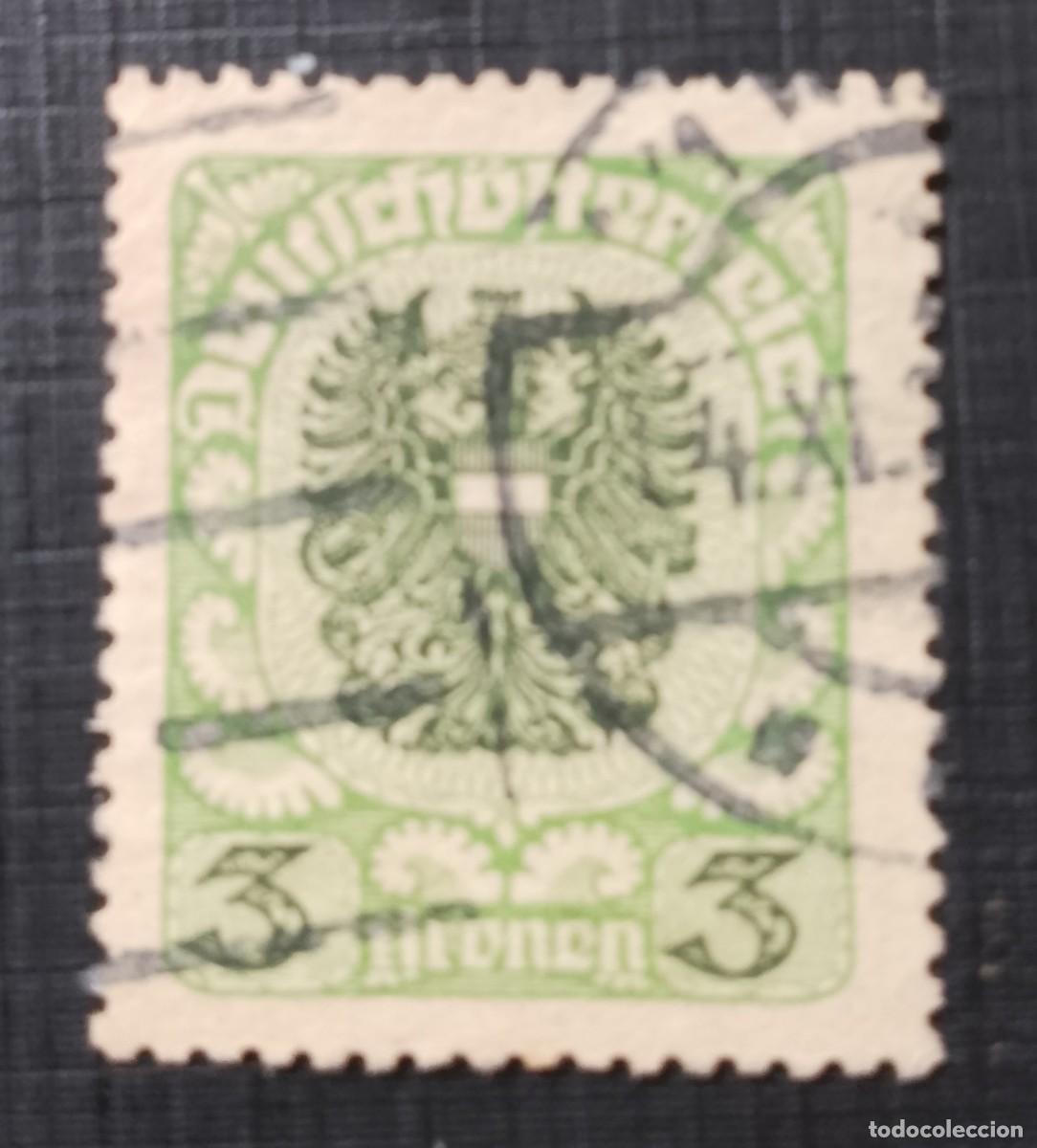 Sellos: V/F 3 KRONEN - ESCUDO DE AUSTRIA